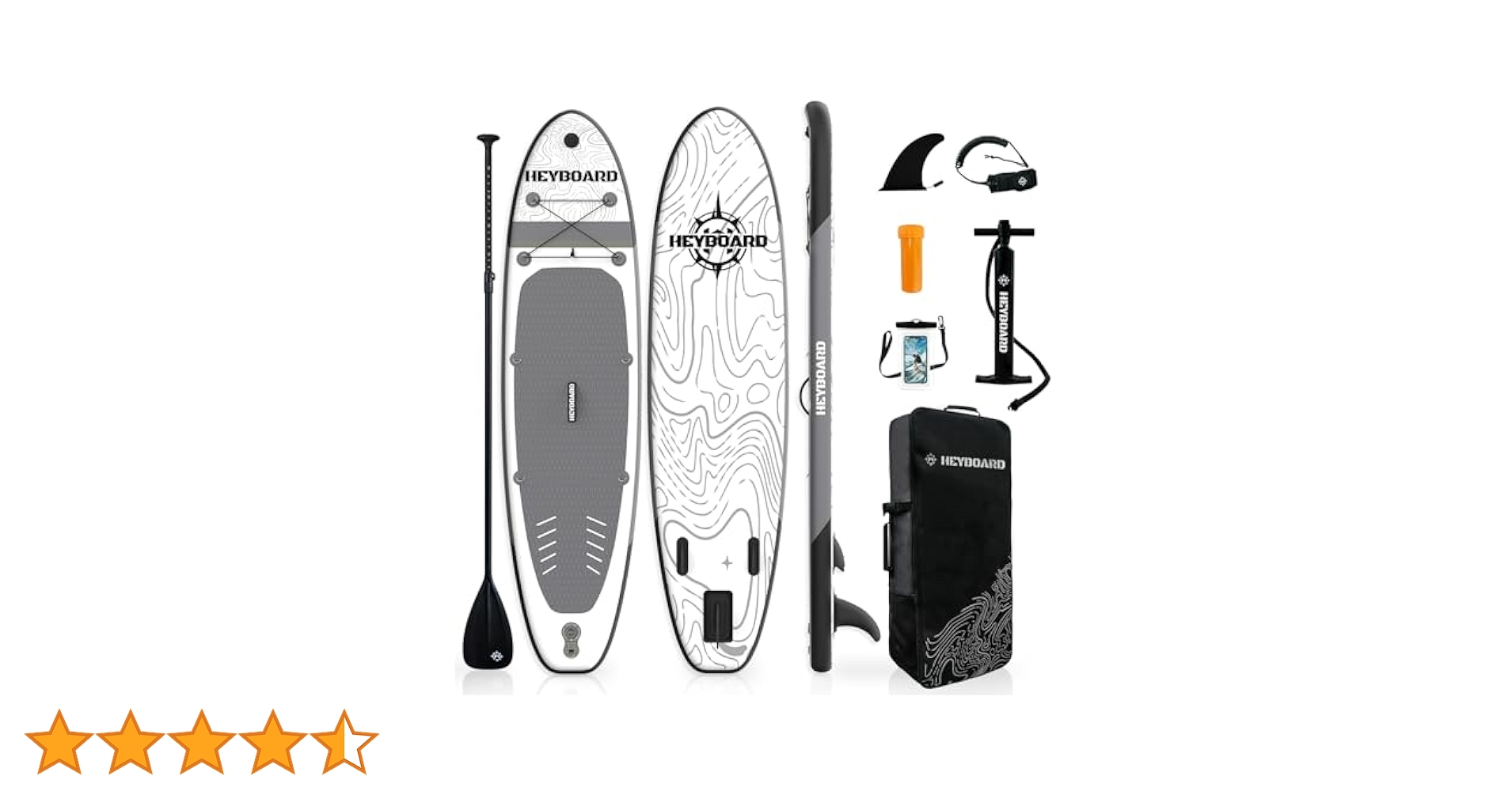 heyboard SUPボード HEYBOARD Inflatable Stand-Up Paddle Board with Transparent